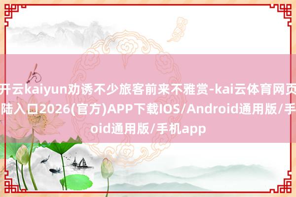 开云kaiyun劝诱不少旅客前来不雅赏-kai云体育网页app登陆入口2026(官方)APP下载IOS/Android通用版/手机app